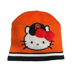 Hello Kitty Orange Beanie with Red Bow